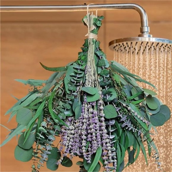52 PCS Mix Dried Eucalyptus & Lavender Flowers Bundles for Shower, 17'' Natural - Picture 1 of 7